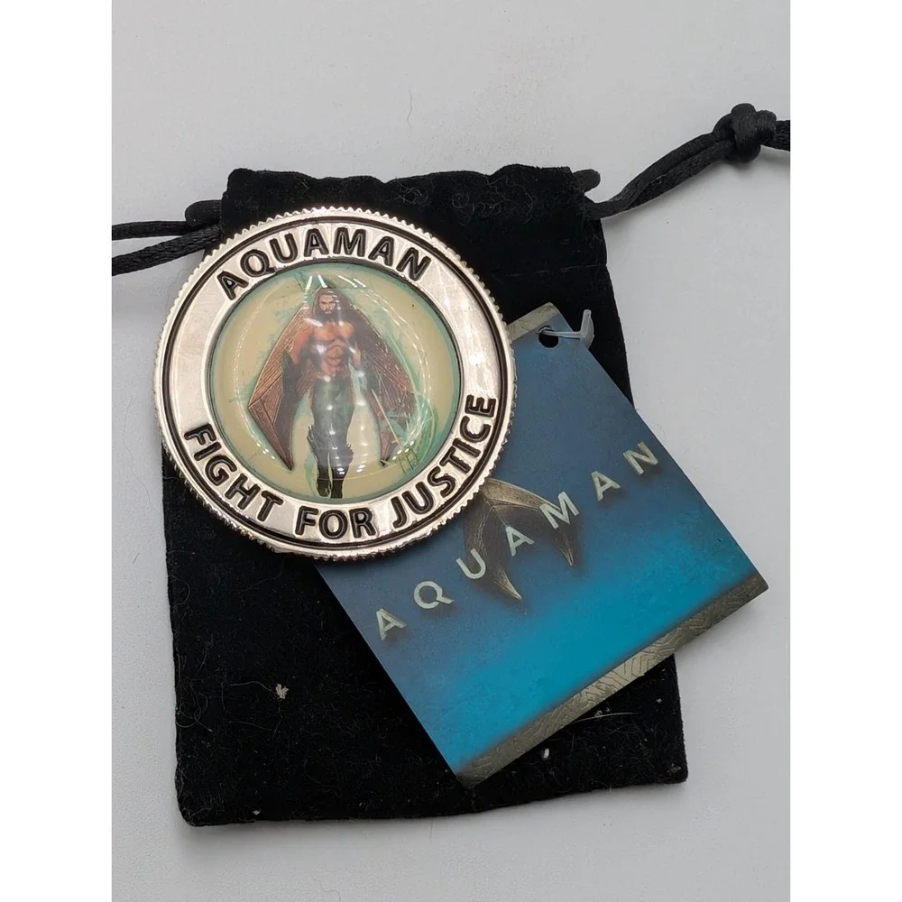 Loot Crate Aquaman Black‎ Manta Collectable Coin with Velvet Pouch Lootcrate